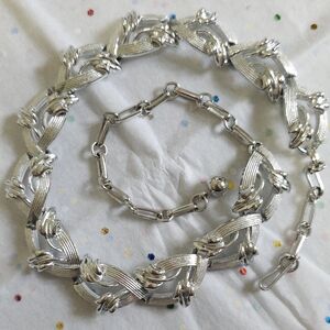Vintage Coro silver tone choker necklace.